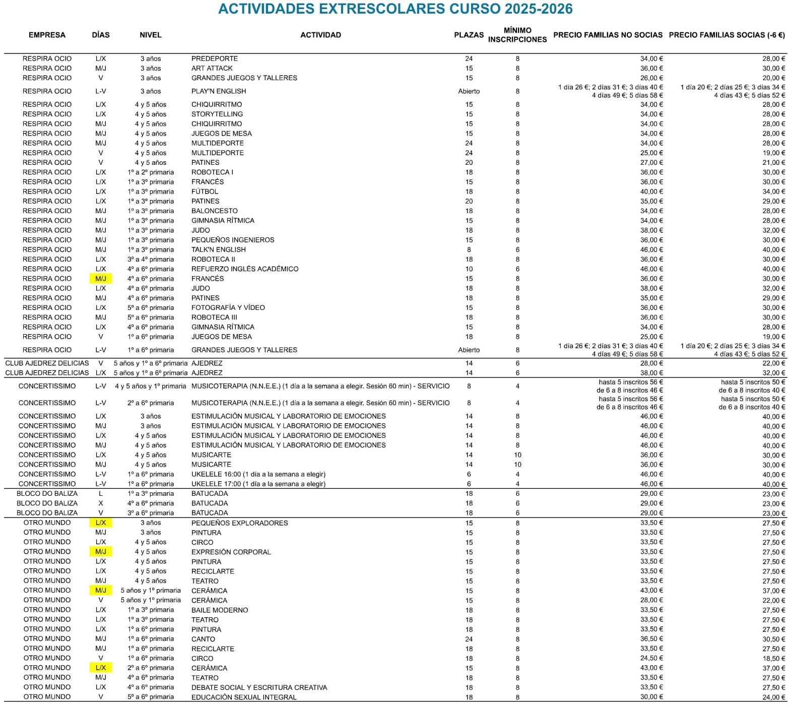 Listado extraescolares 2025-2026-1